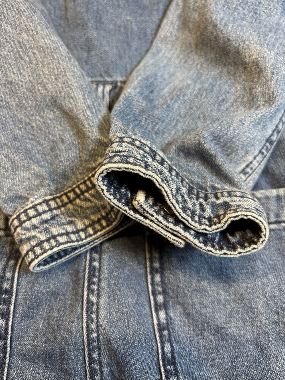 Old Navy Denim Utility Jean Jumpsuit Long Sleeve Medium Wash Size M EUC - Picture 12 of 12